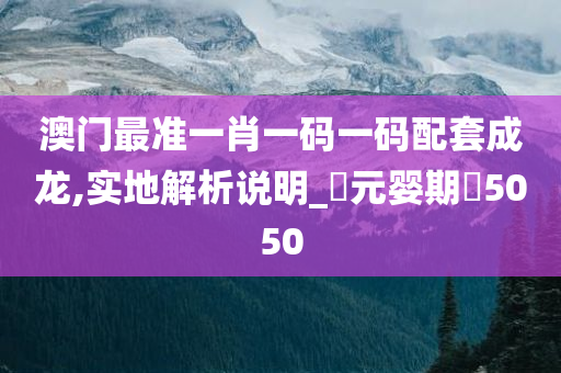 澳门最准一肖一码一码配套成龙,实地解析说明_‌元婴期‌5050