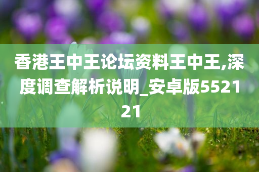 香港王中王论坛资料王中王,深度调查解析说明_安卓版552121