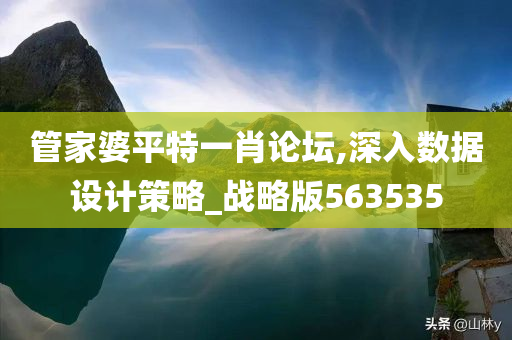 管家婆平特一肖论坛,深入数据设计策略_战略版563535