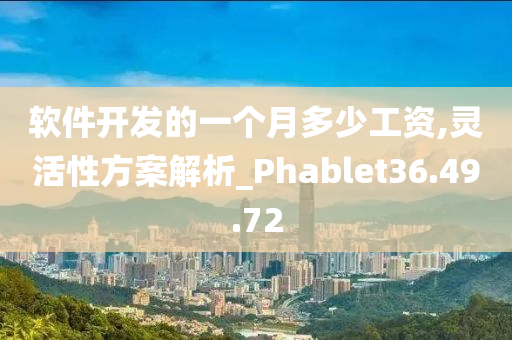 软件开发的一个月多少工资,灵活性方案解析_Phablet36.49.72