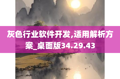 灰色行业软件开发,适用解析方案_桌面版34.29.43