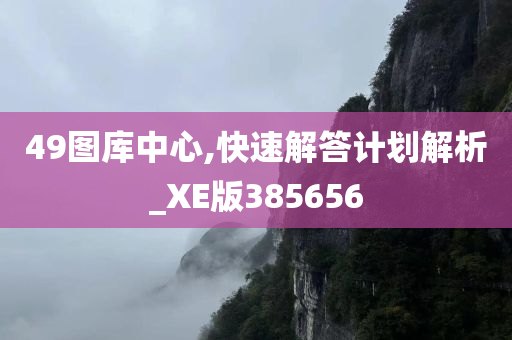 49图库中心,快速解答计划解析_XE版385656