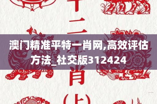 澳门精准平特一肖网,高效评估方法_社交版312424