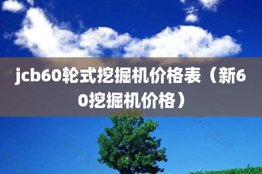 jcb60轮式挖掘机价格表（新60挖掘机价格）