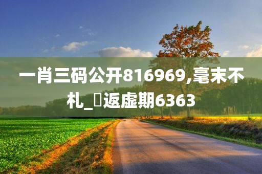 一肖三码公开816969,毫末不札_‌返虚期6363