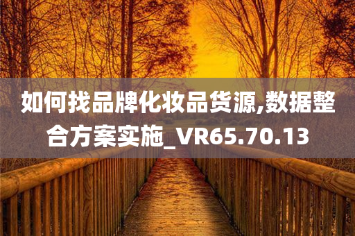 如何找品牌化妆品货源,数据整合方案实施_VR65.70.13