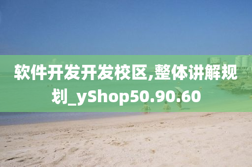 软件开发开发校区,整体讲解规划_yShop50.90.60