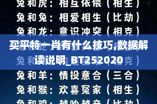 买平特一肖有什么技巧,数据解读说明_BT252020