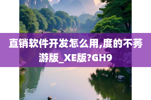 直销软件开发怎么用,度的不莠游版_XE版?GH9