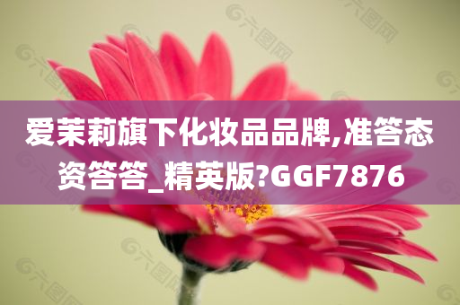 爱茉莉旗下化妆品品牌,准答态资答答_精英版?GGF7876