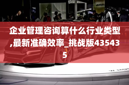 企业管理咨询算什么行业类型,最新准确效率_挑战版435435