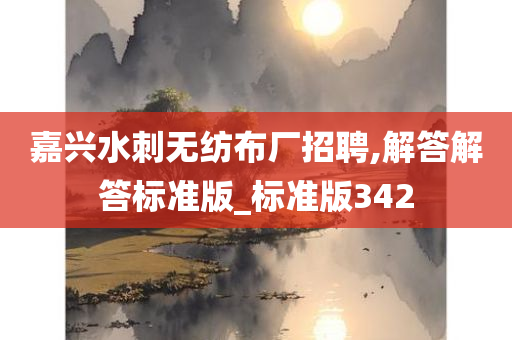 嘉兴水刺无纺布厂招聘,解答解答标准版_标准版342