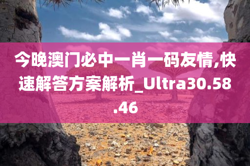 今晚澳门必中一肖一码友情,快速解答方案解析_Ultra30.58.46