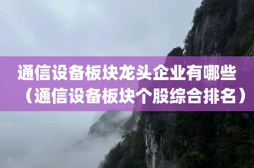 通信设备板块龙头企业有哪些（通信设备板块个股综合排名）