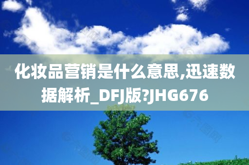 化妆品营销是什么意思,迅速数据解析_DFJ版?JHG676