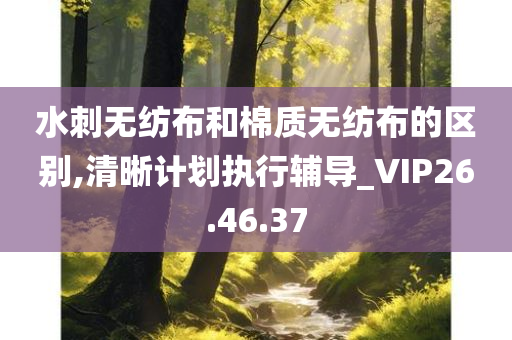 水刺无纺布和棉质无纺布的区别,清晰计划执行辅导_VIP26.46.37