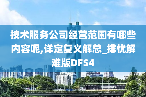 技术服务公司经营范围有哪些内容呢,详定复义解总_排忧解难版DFS4