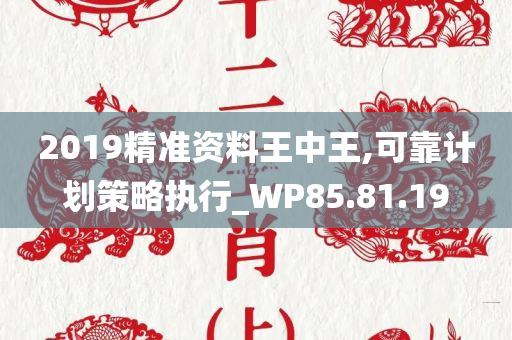 2019精准资料王中王,可靠计划策略执行_WP85.81.19