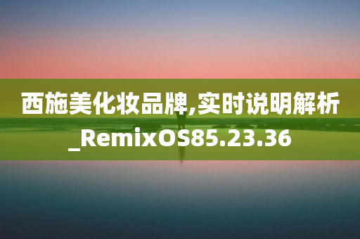 西施美化妆品牌,实时说明解析_RemixOS85.23.36