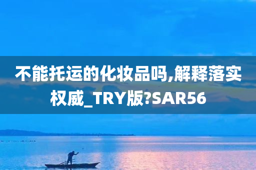 不能托运的化妆品吗,解释落实权威_TRY版?SAR56