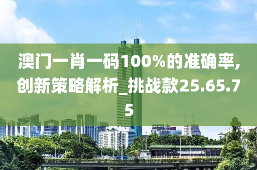 澳门一肖一码100%的准确率,创新策略解析_挑战款25.65.75