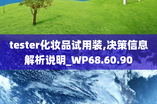 tester化妆品试用装,决策信息解析说明_WP68.60.90