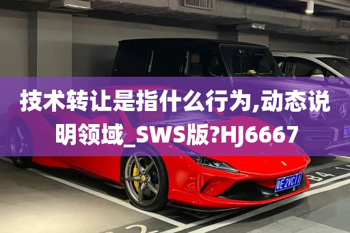 技术转让是指什么行为,动态说明领域_SWS版?HJ6667