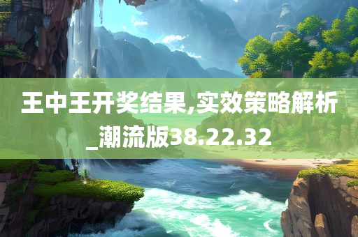 王中王开奖结果,实效策略解析_潮流版38.22.32