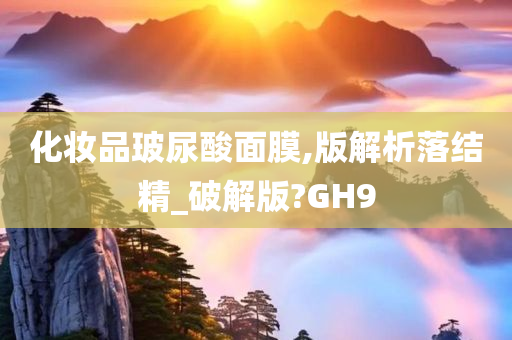 化妆品玻尿酸面膜,版解析落结精_破解版?GH9