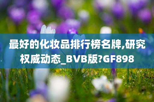 最好的化妆品排行榜名牌,研究权威动态_BVB版?GF898