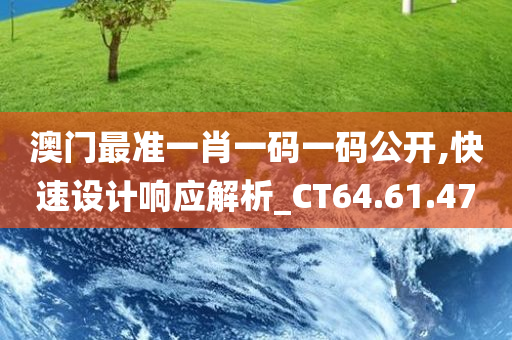 澳门最准一肖一码一码公开,快速设计响应解析_CT64.61.47