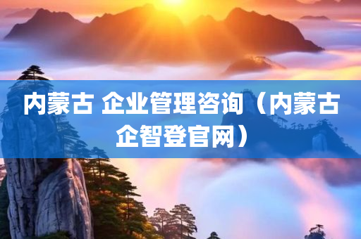 内蒙古 企业管理咨询（内蒙古企智登官网）