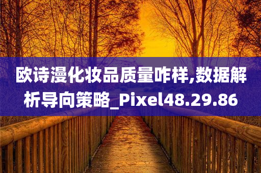 欧诗漫化妆品质量咋样,数据解析导向策略_Pixel48.29.86