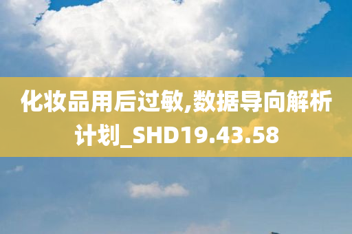 化妆品用后过敏,数据导向解析计划_SHD19.43.58