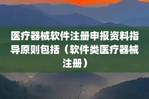 医疗器械软件注册申报资料指导原则包括（软件类医疗器械注册）