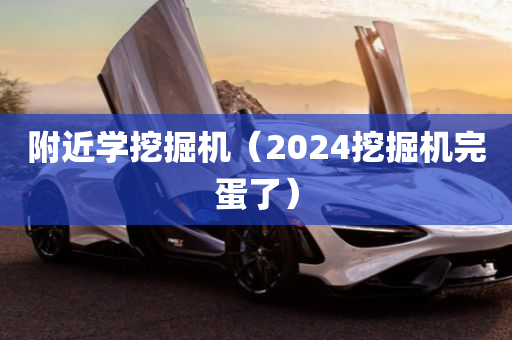 附近学挖掘机（2024挖掘机完蛋了）