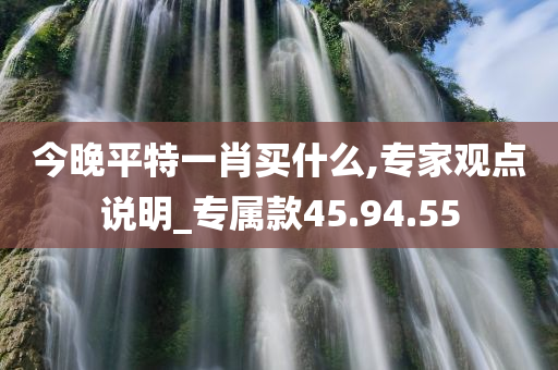 今晚平特一肖买什么,专家观点说明_专属款45.94.55