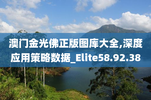 澳门金光佛正版图库大全,深度应用策略数据_Elite58.92.38