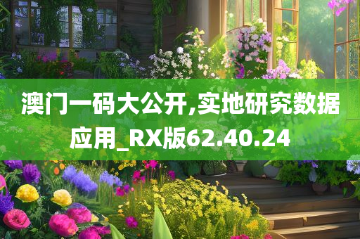 澳门一码大公开,实地研究数据应用_RX版62.40.24