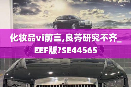 化妆品vi前言,良莠研究不齐_EEF版?SE44565