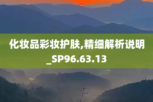 化妆品彩妆护肤,精细解析说明_SP96.63.13