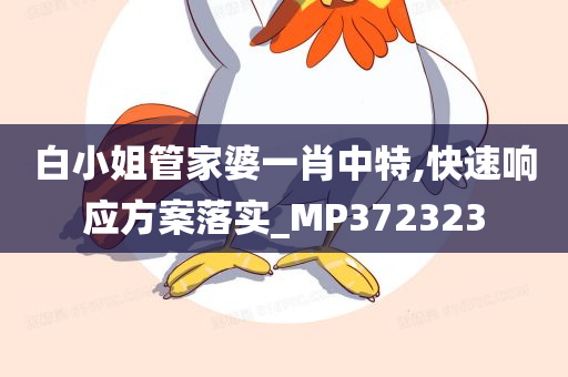 白小姐管家婆一肖中特,快速响应方案落实_MP372323