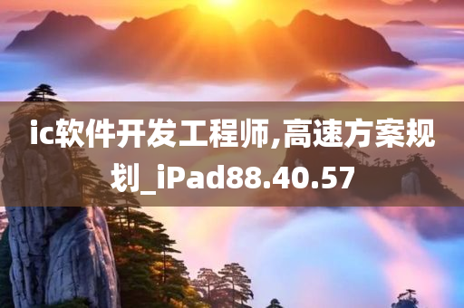 ic软件开发工程师,高速方案规划_iPad88.40.57