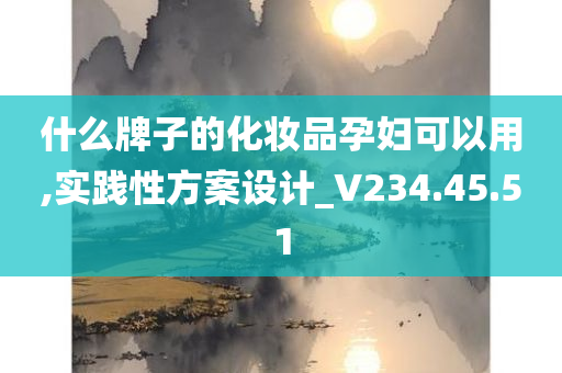 什么牌子的化妆品孕妇可以用,实践性方案设计_V234.45.51