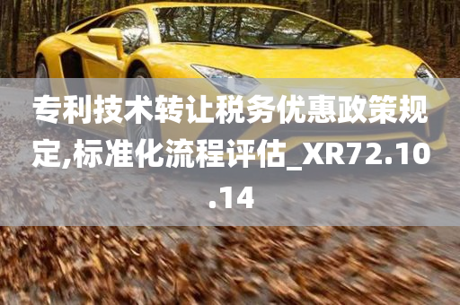 专利技术转让税务优惠政策规定,标准化流程评估_XR72.10.14