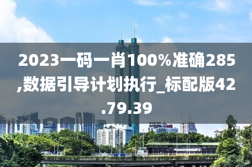 2023一码一肖100%准确285,数据引导计划执行_标配版42.79.39