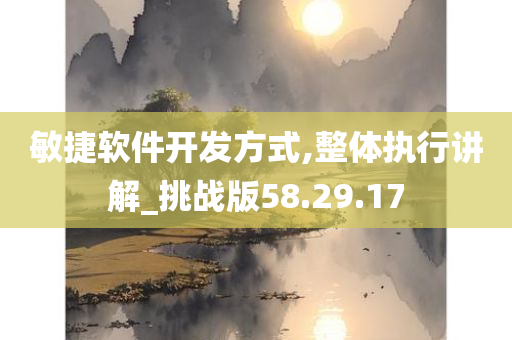 敏捷软件开发方式,整体执行讲解_挑战版58.29.17