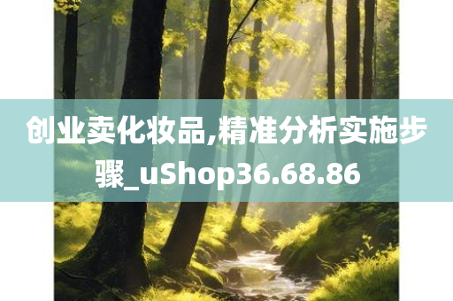 创业卖化妆品,精准分析实施步骤_uShop36.68.86