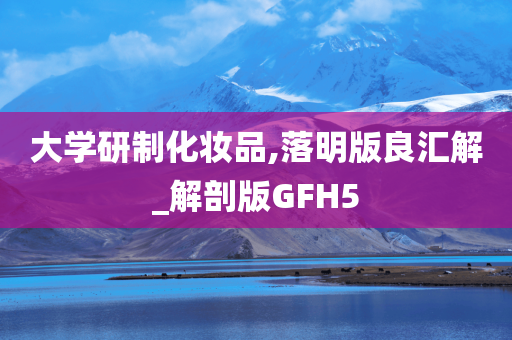 大学研制化妆品,落明版良汇解_解剖版GFH5