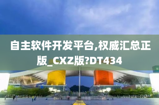 自主软件开发平台,权威汇总正版_CXZ版?DT434